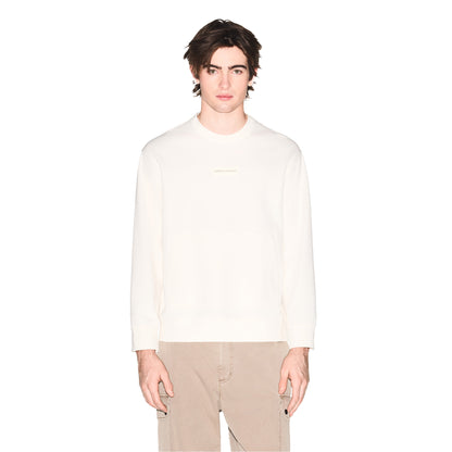 Cream - Side - Armani Exchange Mens Relaxed Fit Sweatshirt