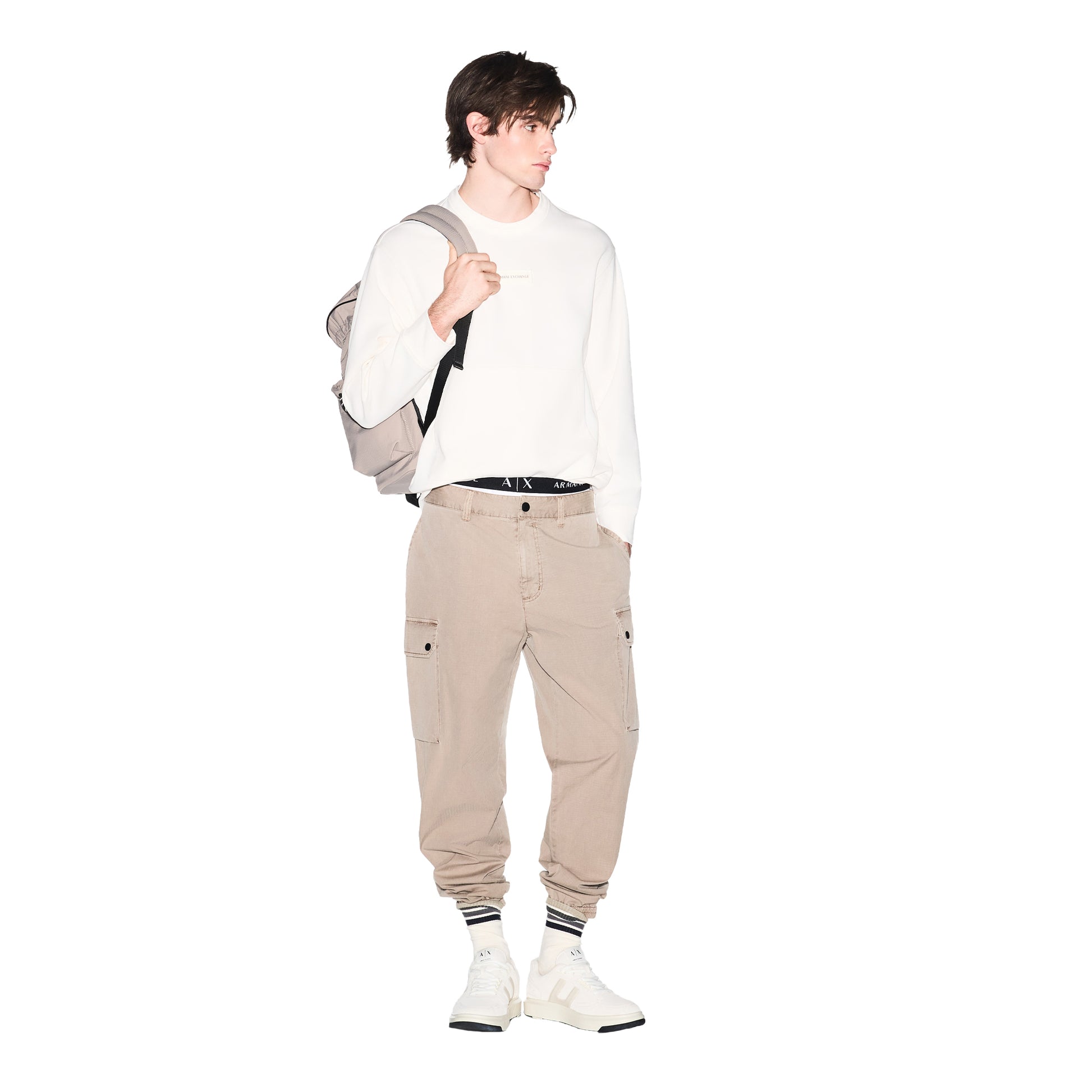 Cream - Lifestyle - Armani Exchange Mens Relaxed Fit Sweatshirt
