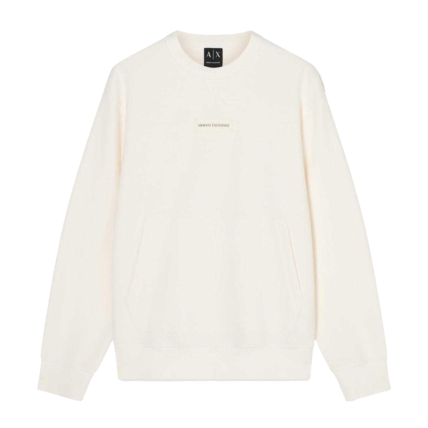 Cream - Front - Armani Exchange Mens Relaxed Fit Sweatshirt