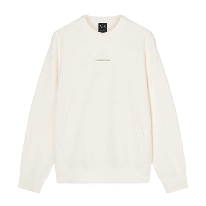 Cream - Front - Armani Exchange Mens Relaxed Fit Sweatshirt