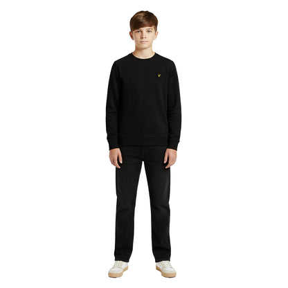 Dark Navy - Side - Lyle & Scott Childrens-Kids Crew Neck Sweatshirt