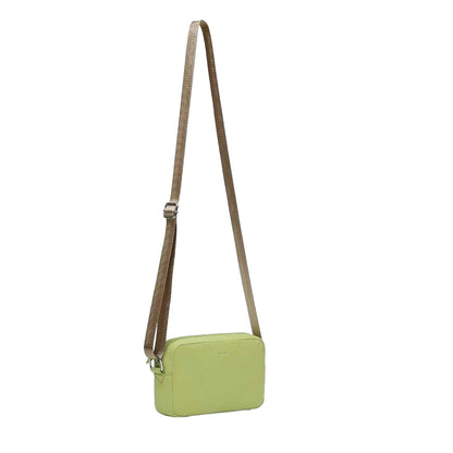 Very Yellow - Side - Firetrap Logo Leather Crossbody Bag