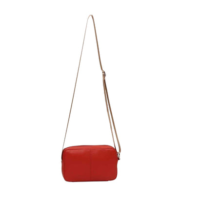 Cranberry - Back - Firetrap Logo Leather Crossbody Bag