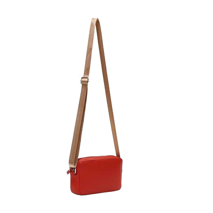 Cranberry - Side - Firetrap Logo Leather Crossbody Bag