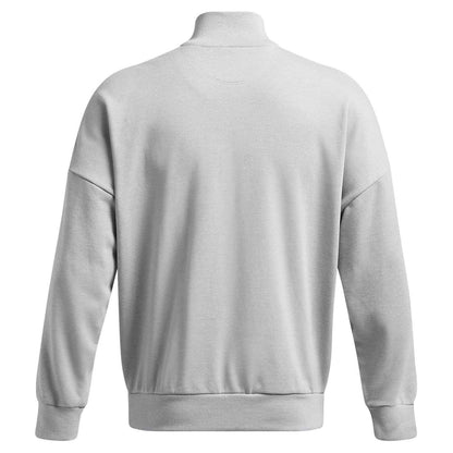 Grey - Back - Under Armour Mens Icon Quarter Zip Relaxed Fit Sweatshirt