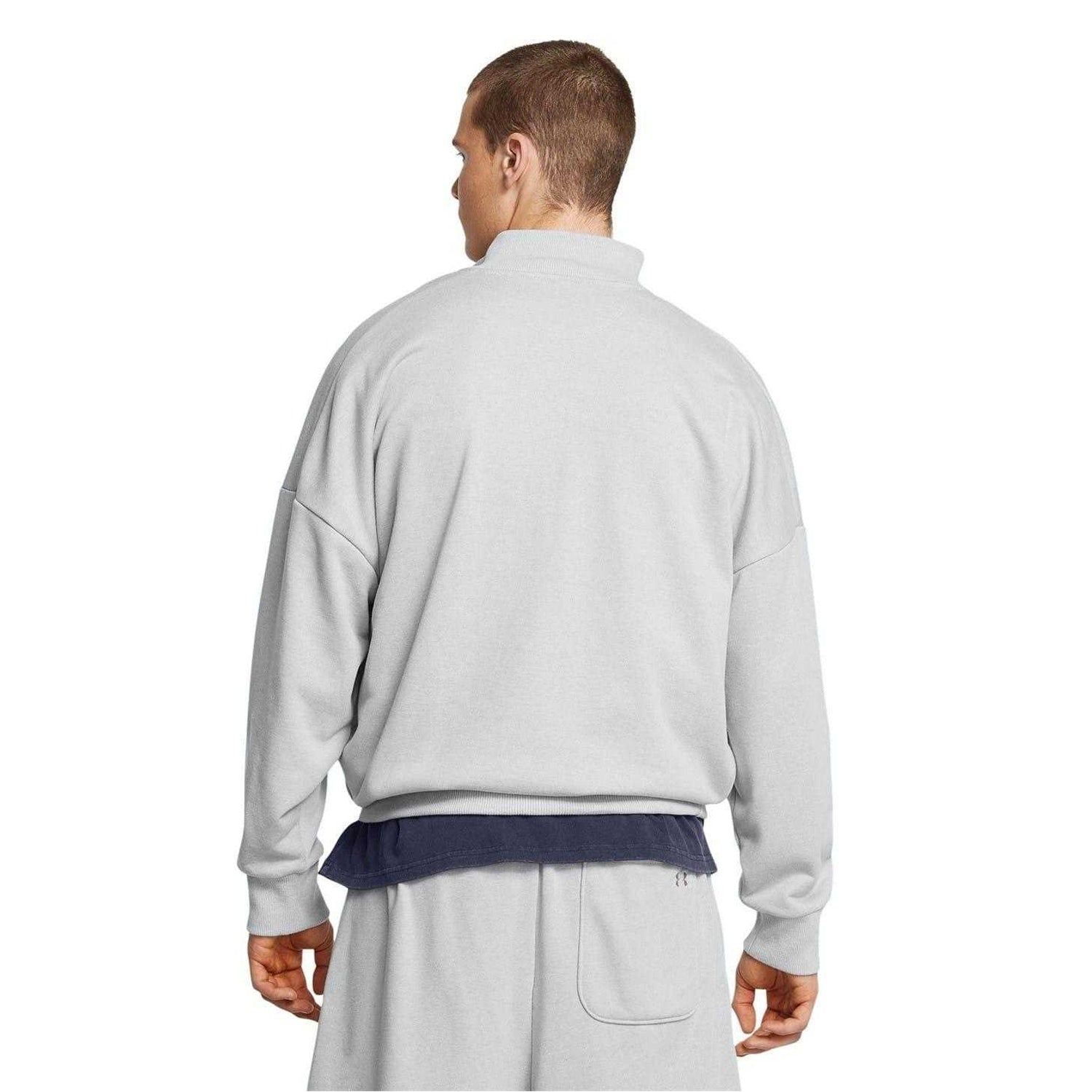 Grey - Lifestyle - Under Armour Mens Icon Quarter Zip Relaxed Fit Sweatshirt