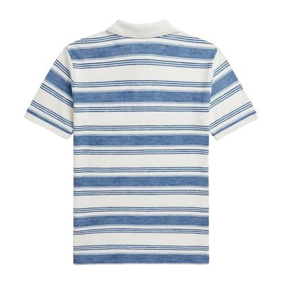 White-Blue - Back - Ralph Lauren Childrens-Kids Cotton Polo Shirt