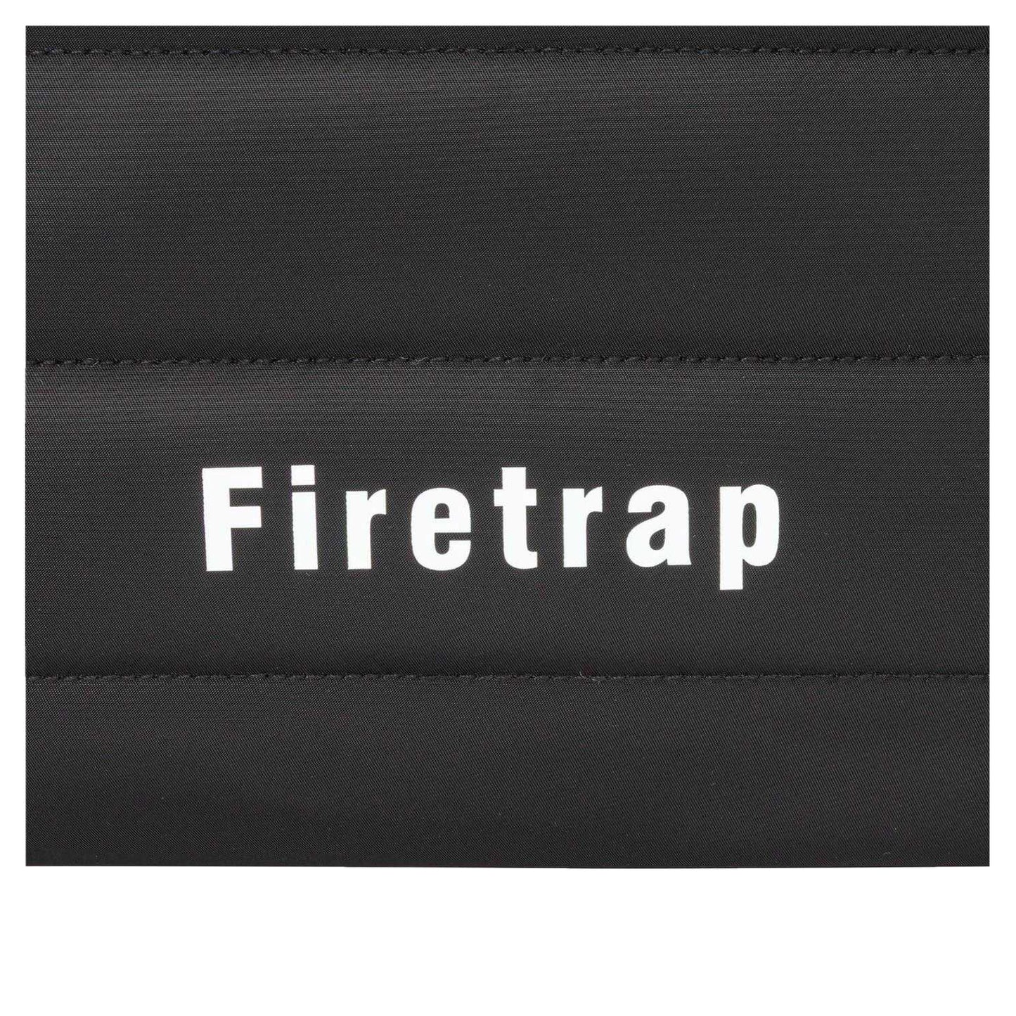 Black - Side - Firetrap Logo Padded Crossbody Bag