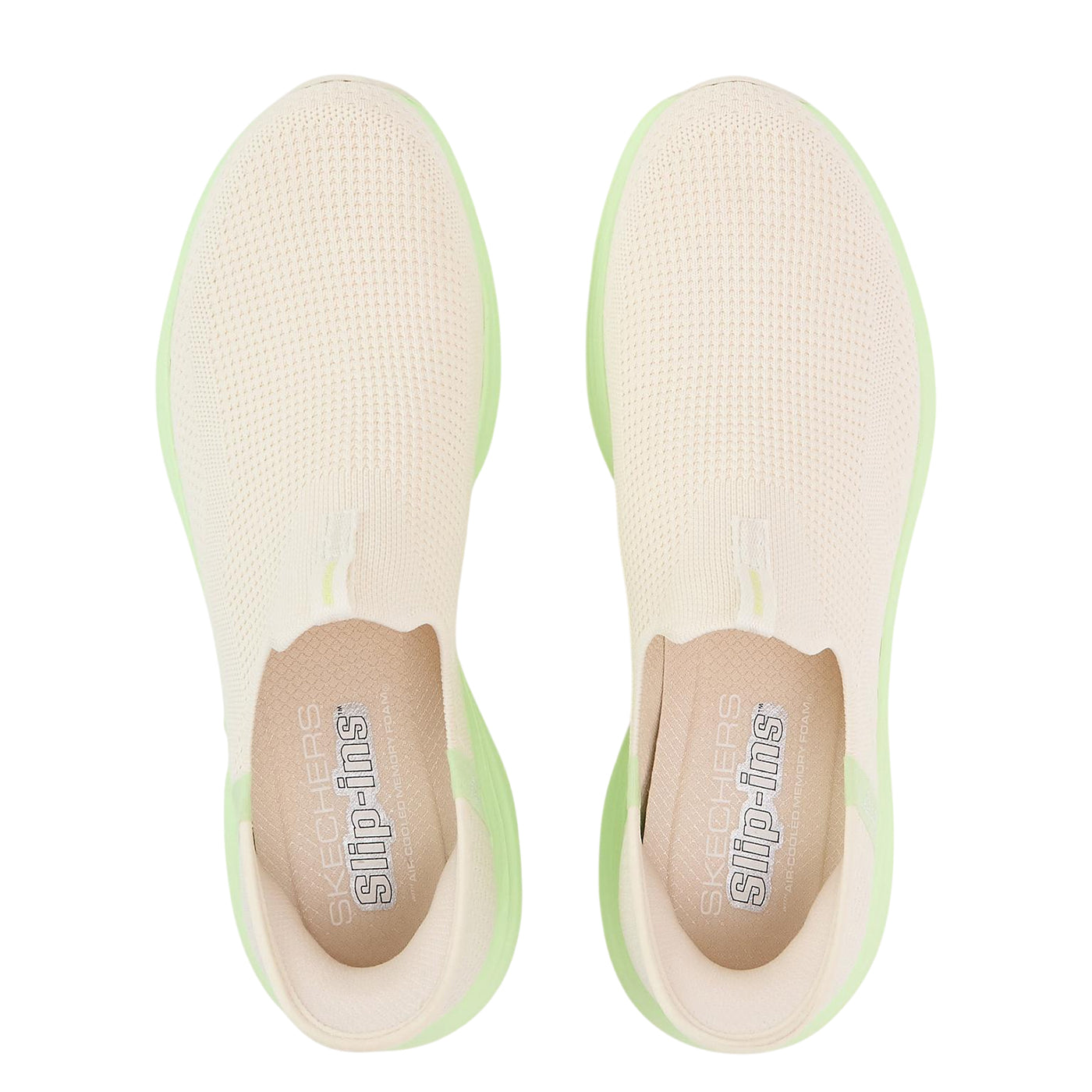 Natural - Side - Skechers Womens-Ladies Vapor Foam Trainers