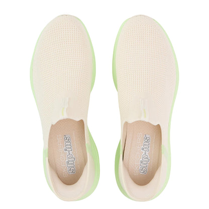 Natural - Side - Skechers Womens-Ladies Vapor Foam Trainers