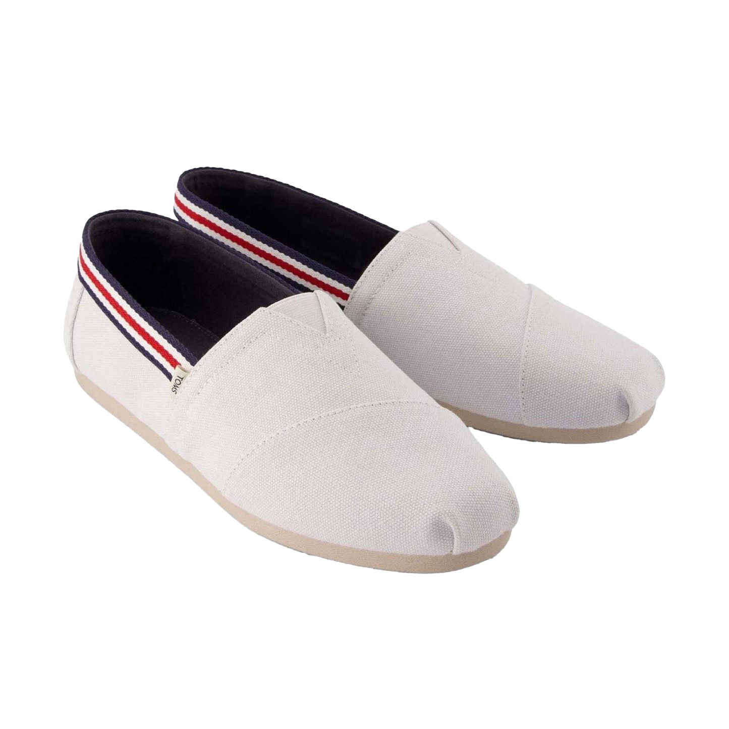 Light Grey - Pack Shot - Toms Mens Classic Canvas Summer Flat Shoes