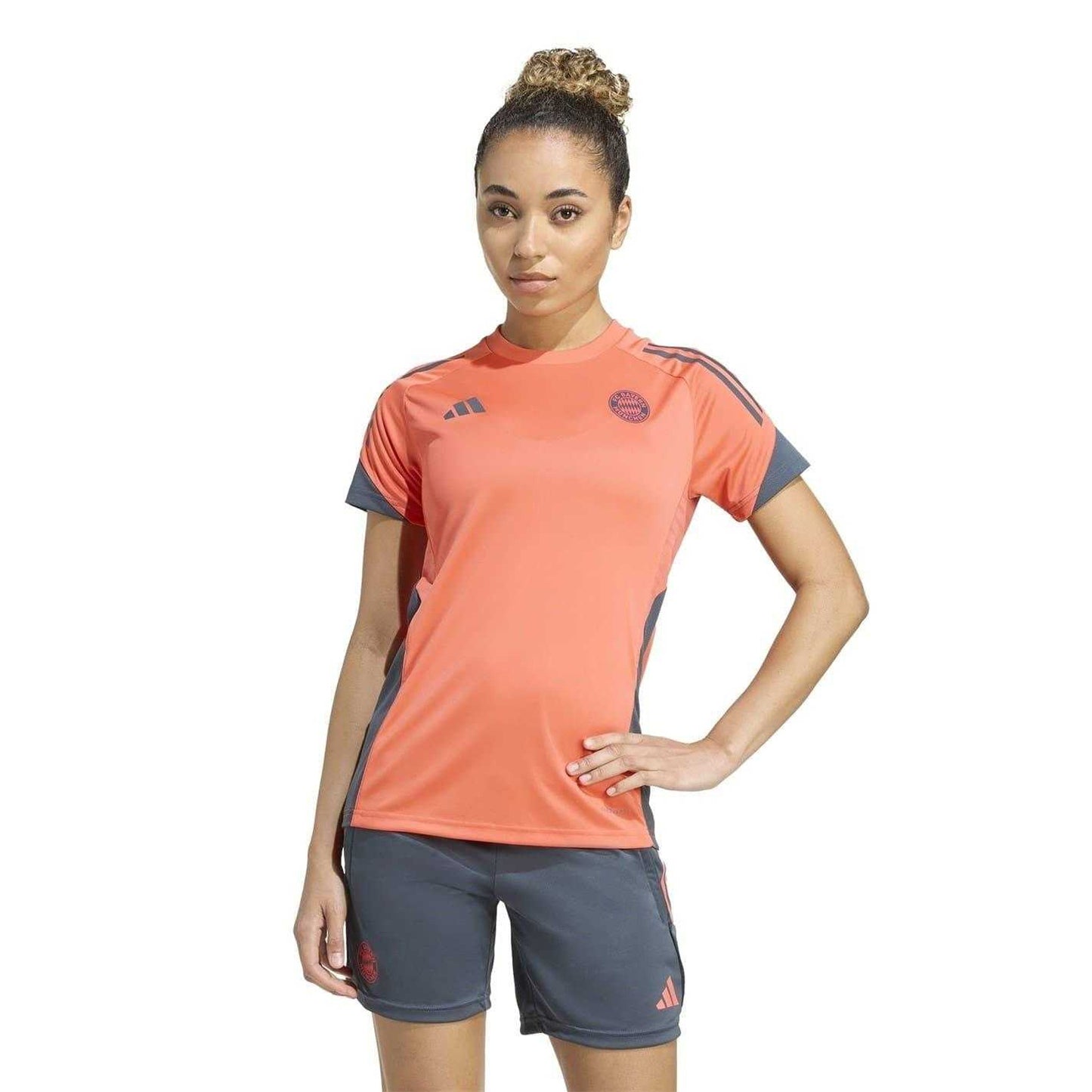 Orange - Side - Adidas Womens-Ladies Tiro 25 Competition FC Bayern Munich Training Jersey