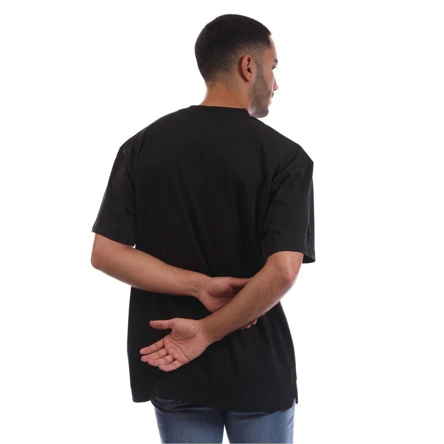 Black - Back - Avirex Mens Beam Embossed Logo T-Shirt