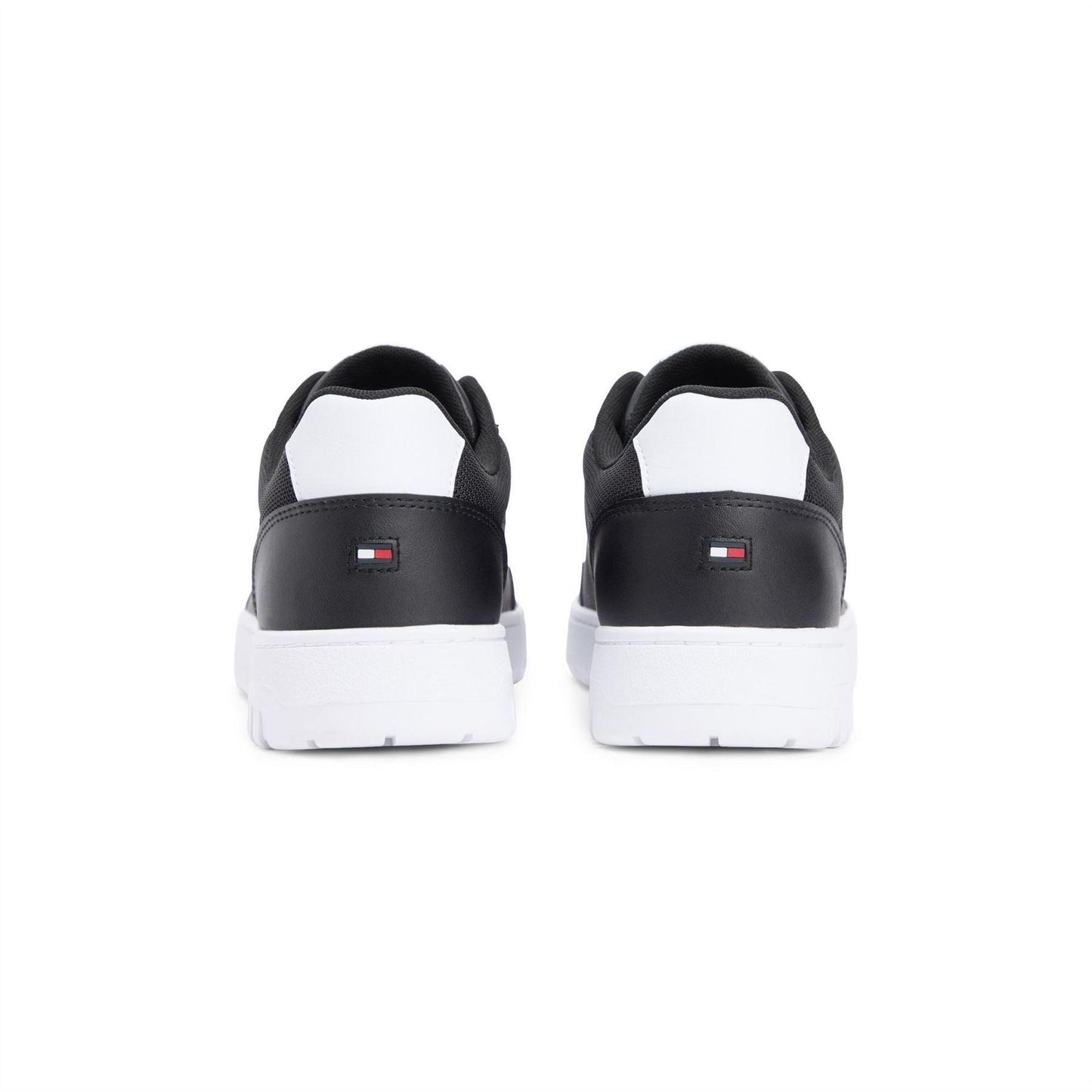 Black - Lifestyle - Tommy Hilfiger Mens Basket Core Lt Leather Trainers