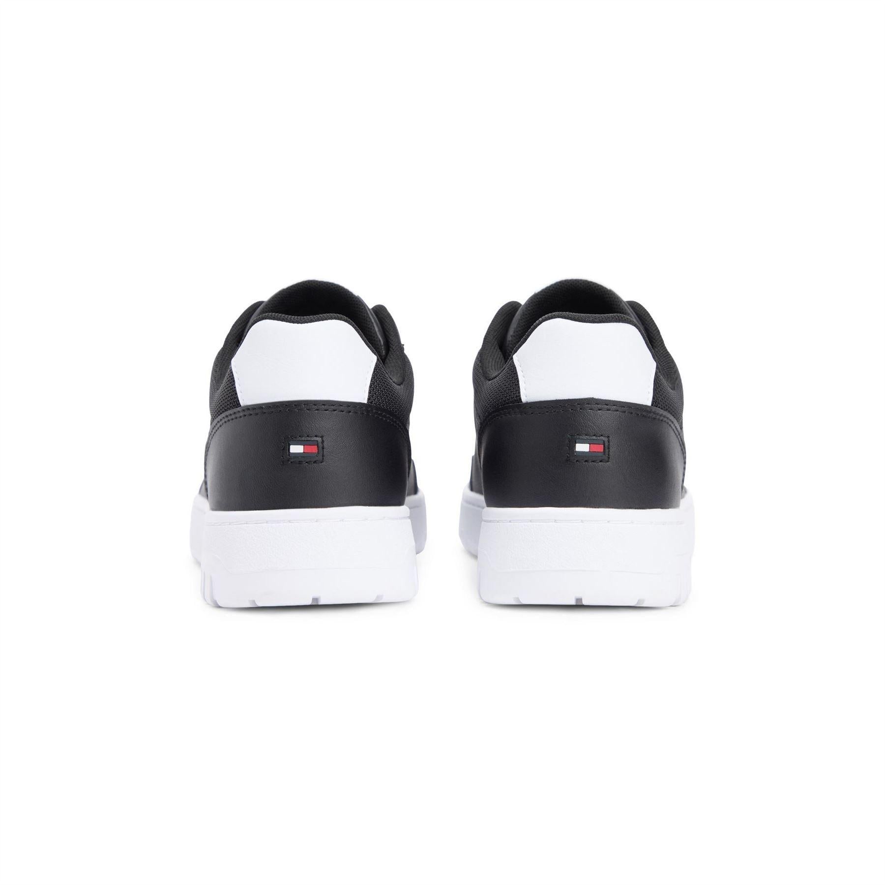 Black - Lifestyle - Tommy Hilfiger Mens Basket Core Lt Leather Trainers