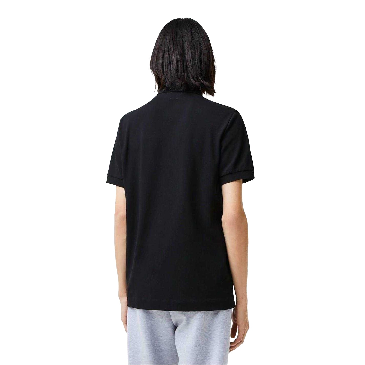 Black - Back - Lacoste Mens Paris Cotton Polo Shirt