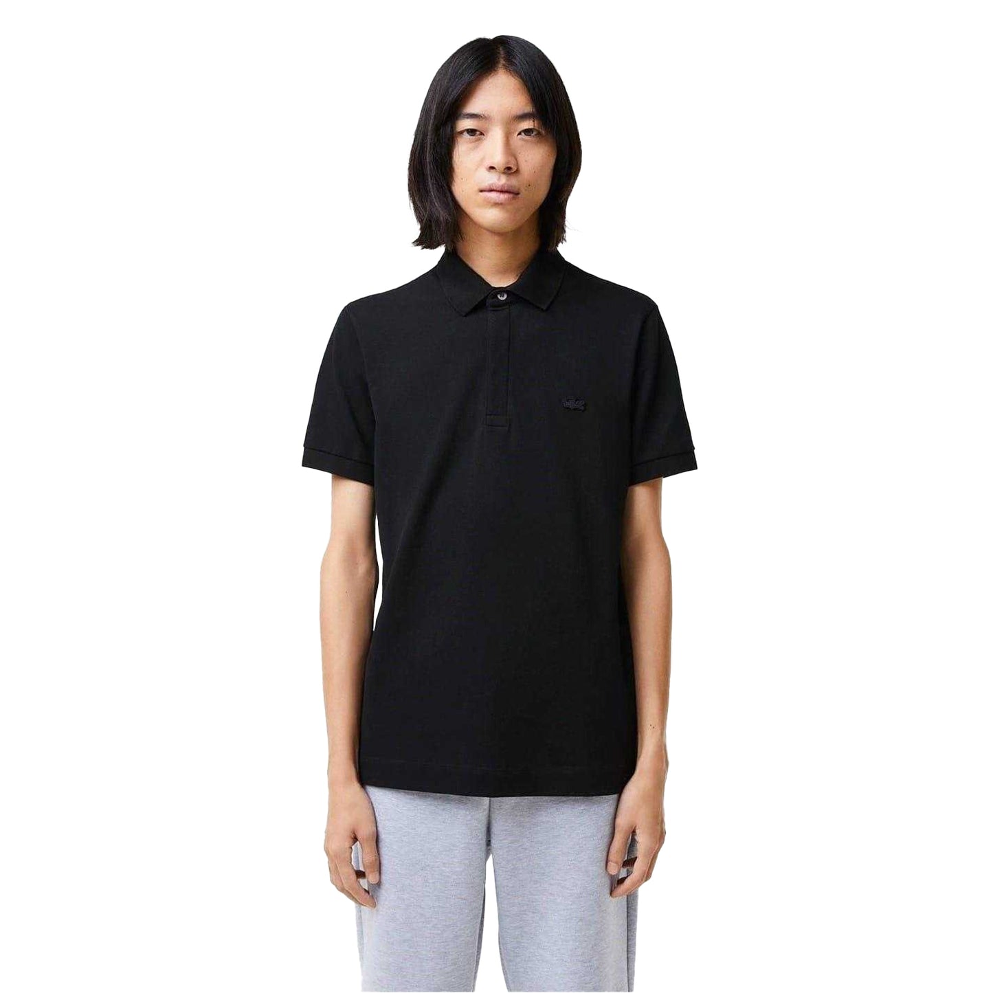 Black - Pack Shot - Lacoste Mens Paris Cotton Polo Shirt