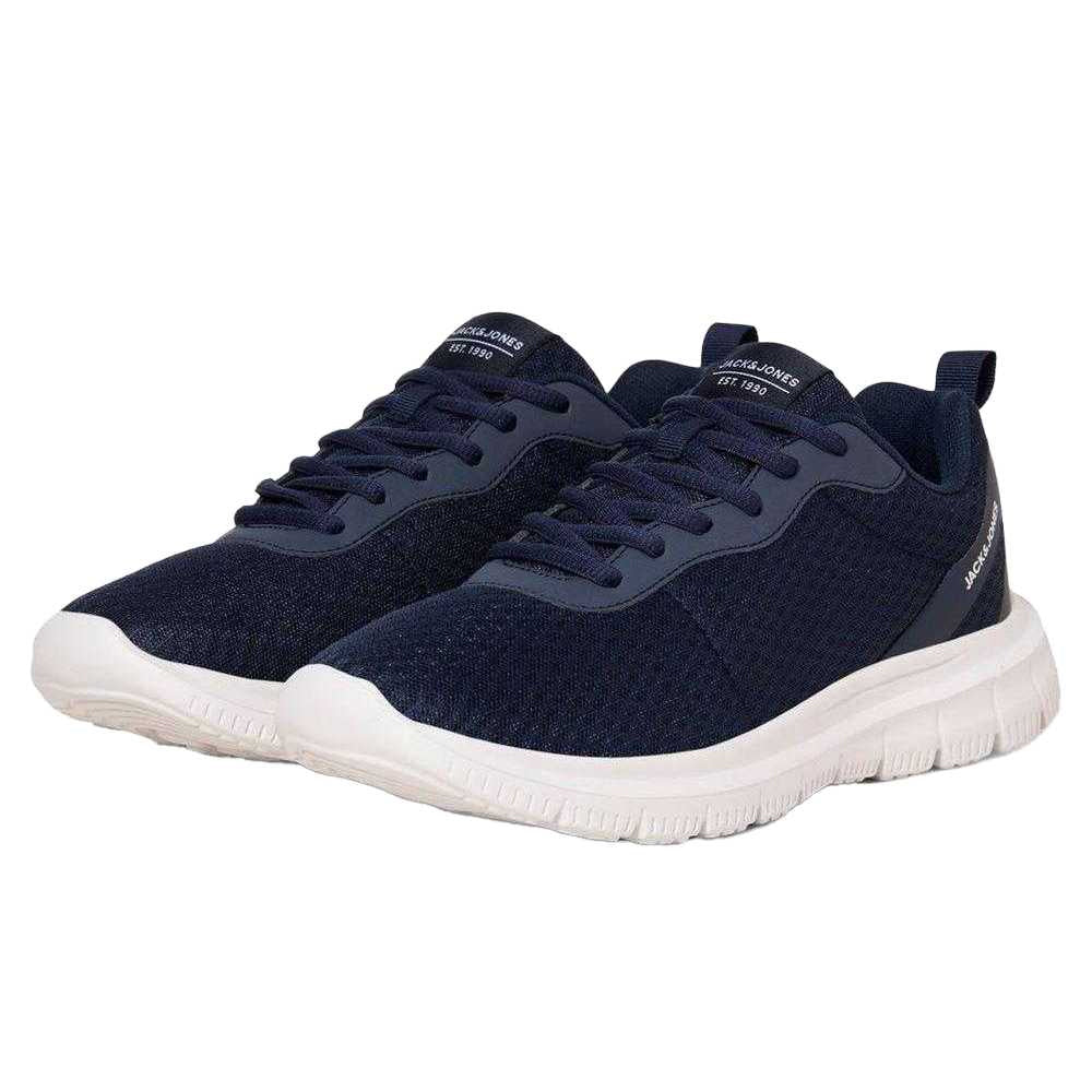 White - Lifestyle - Jack And Jones Mens Mesh Lace Up Trainers