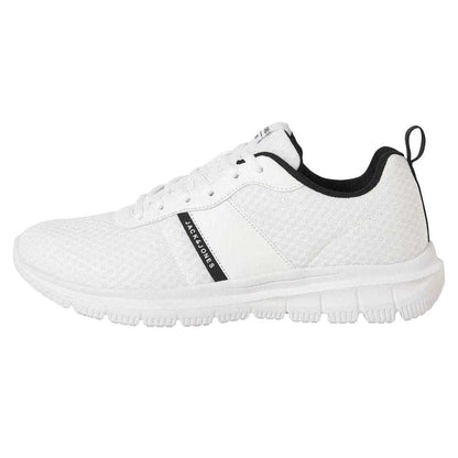 White - Close up - Jack And Jones Mens Mesh Lace Up Trainers