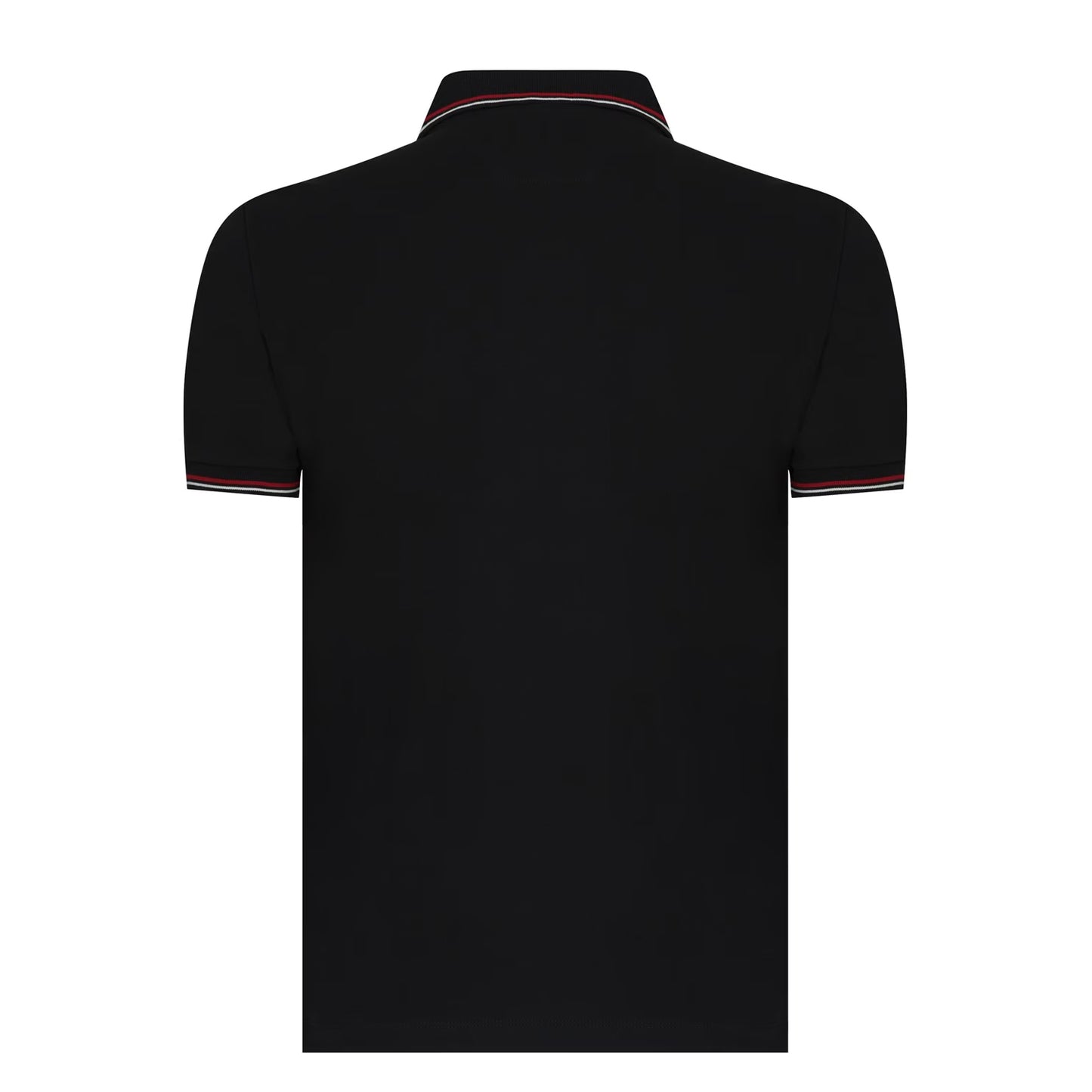 Black - Back - Emporio Armani EA7 Mens Tipped Regular Polo Shirt