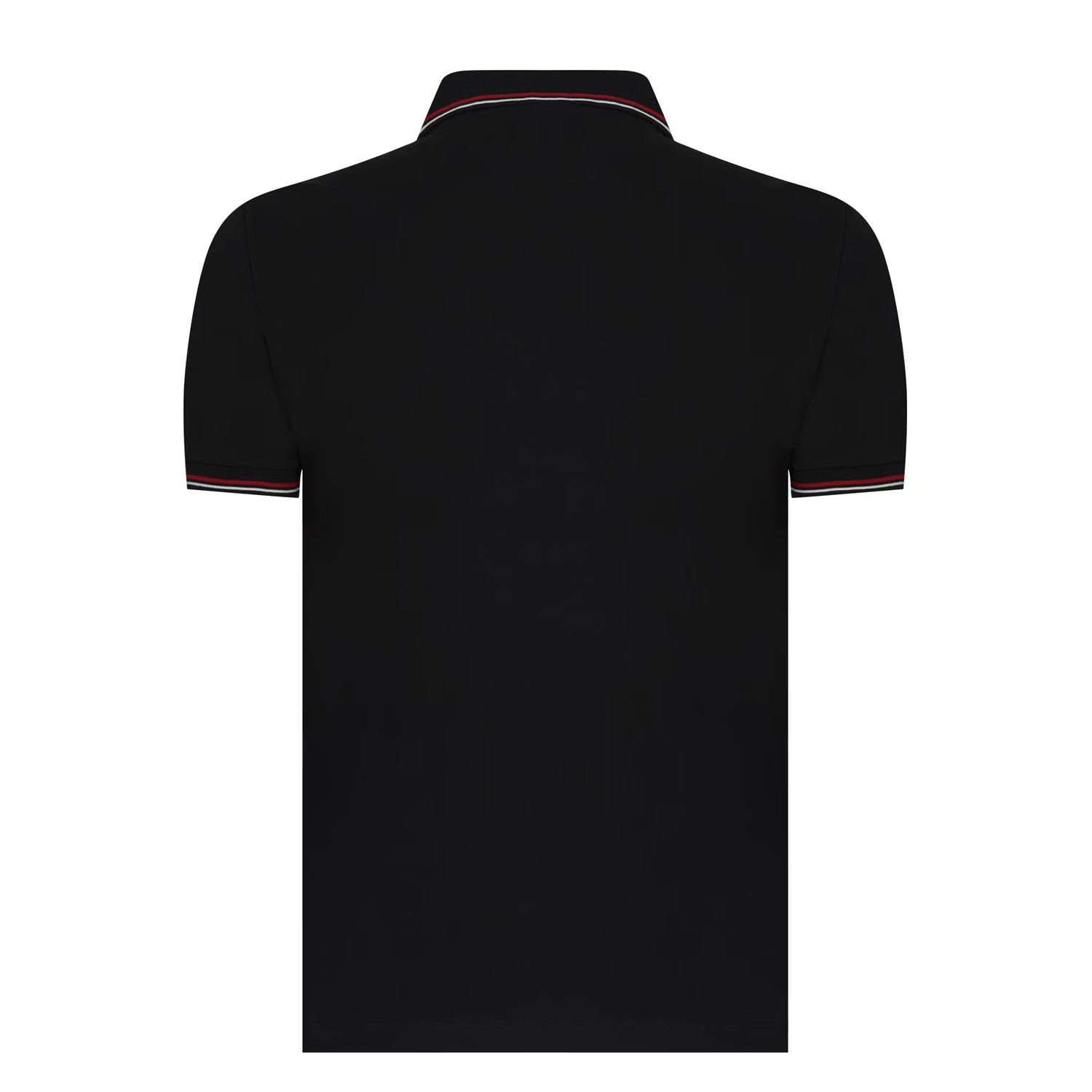 Black - Back - Emporio Armani EA7 Mens Tipped Regular Polo Shirt
