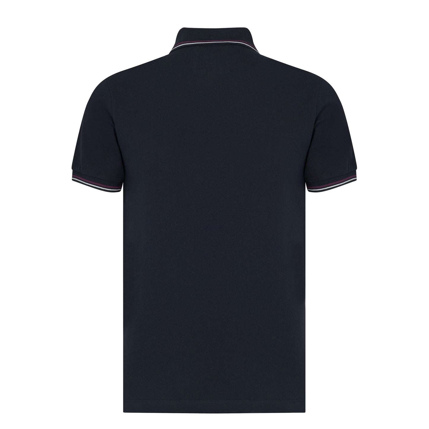 Navy - Back - Emporio Armani EA7 Mens Tipped Regular Polo Shirt