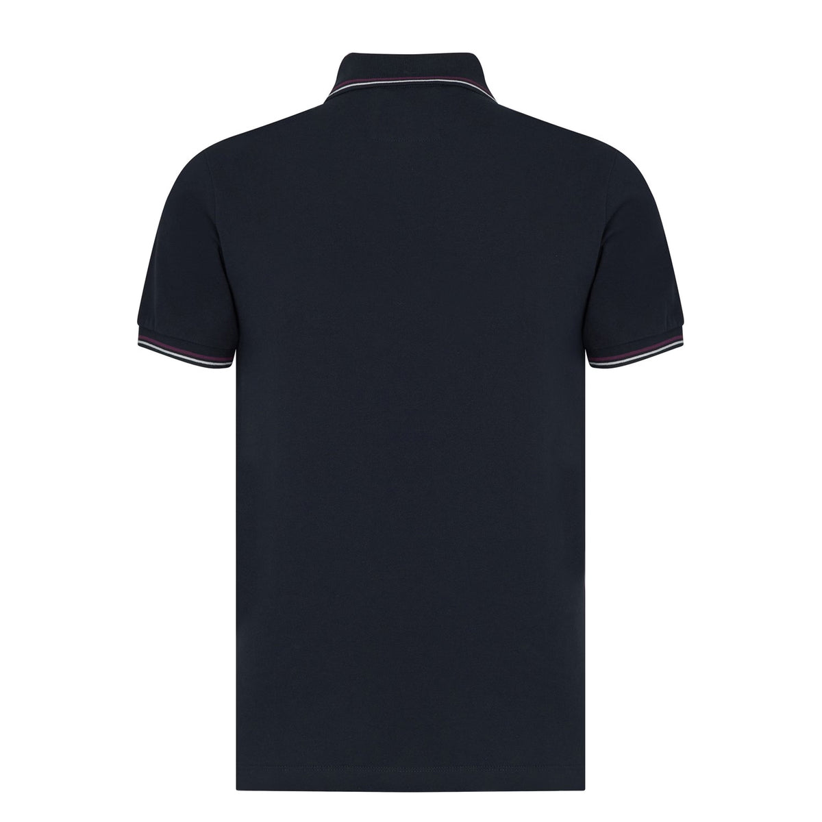 Navy - Back - Emporio Armani EA7 Mens Tipped Regular Polo Shirt