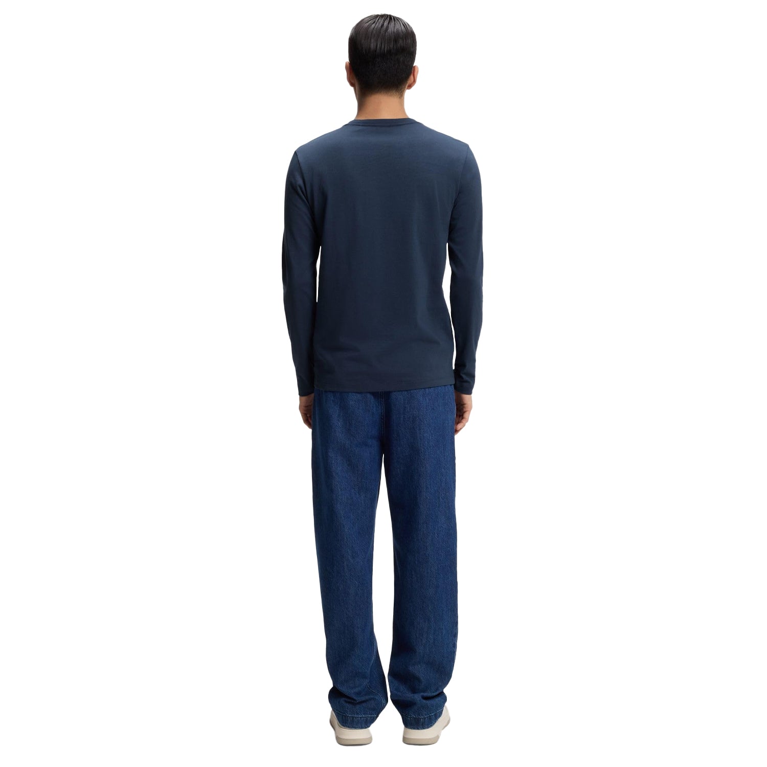 Blue - Back - Boss Mens Logo Regular T-Shirt