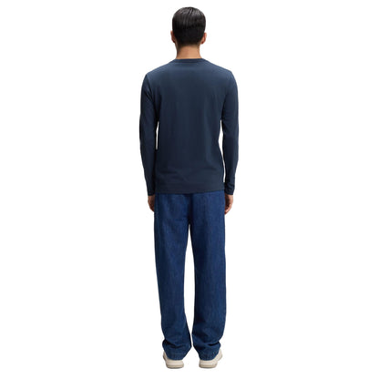 Blue - Back - Boss Mens Logo Regular T-Shirt