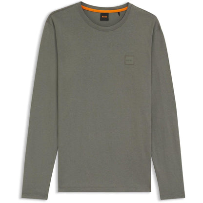 Grey - Front - Boss Mens Logo Regular T-Shirt