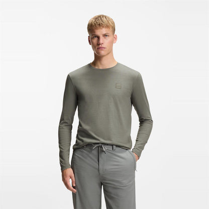 Grey - Back - Boss Mens Logo Regular T-Shirt
