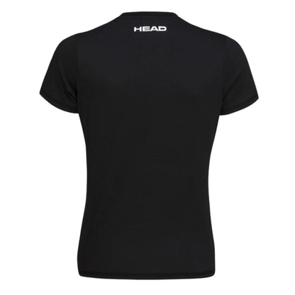 Black - Back - Head Womens-Ladies Padel Printed Sport T-Shirt