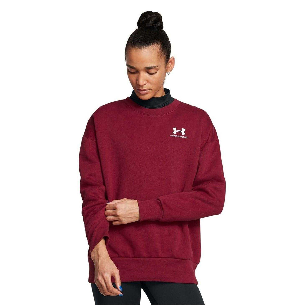 Red - Lifestyle - Under Armour Womens-Ladies Essential Oversized Sweatshirt