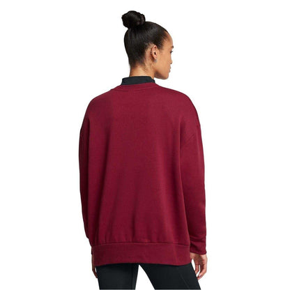 Red - Pack Shot - Under Armour Womens-Ladies Essential Oversized Sweatshirt
