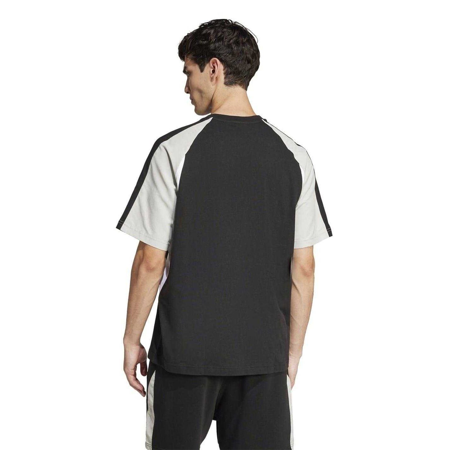 Black - Back - Adidas Mens Essentials Colour Block T-Shirt