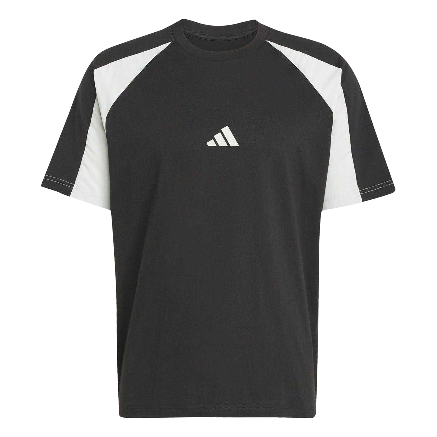 Black - Front - Adidas Mens Essentials Colour Block T-Shirt