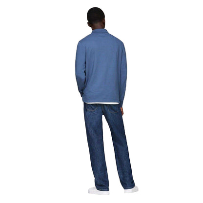 Aegean Sea - Back - Tommy Hilfiger Mens Logo Long-Sleeved Polo Shirt