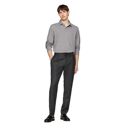 Medium Grey - Lifestyle - Tommy Hilfiger Mens Logo Long-Sleeved Polo Shirt