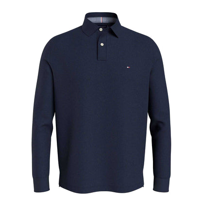 Sky Blue - Front - Tommy Hilfiger Mens Logo Long-Sleeved Polo Shirt