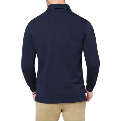 Sky Blue - Back - Tommy Hilfiger Mens Logo Long-Sleeved Polo Shirt