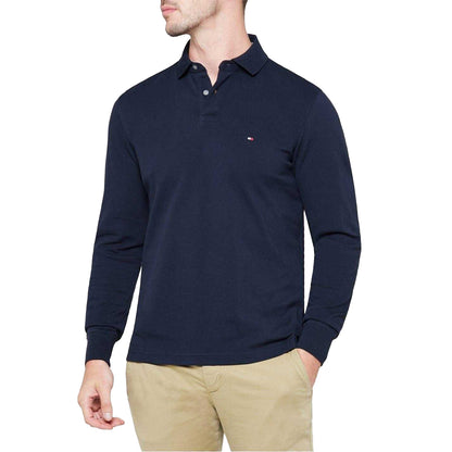 Sky Blue - Lifestyle - Tommy Hilfiger Mens Logo Long-Sleeved Polo Shirt
