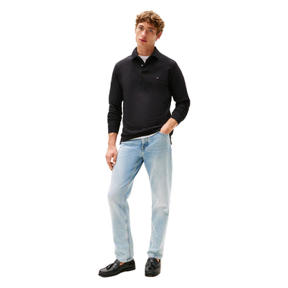 Black - Lifestyle - Tommy Hilfiger Mens Logo Long-Sleeved Polo Shirt
