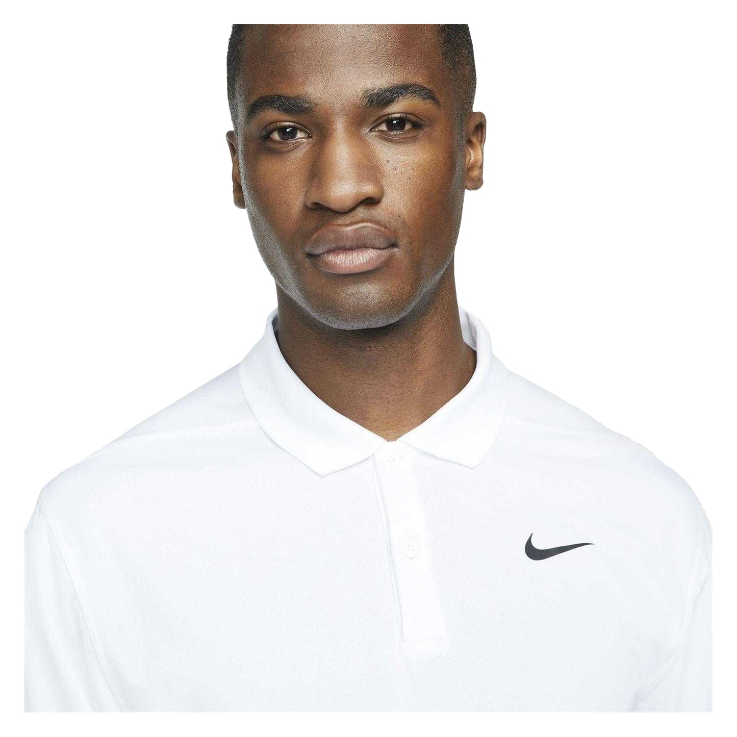 White-Black - Side - Nike Mens Victory Dri-FIT Golf Polo Shirt