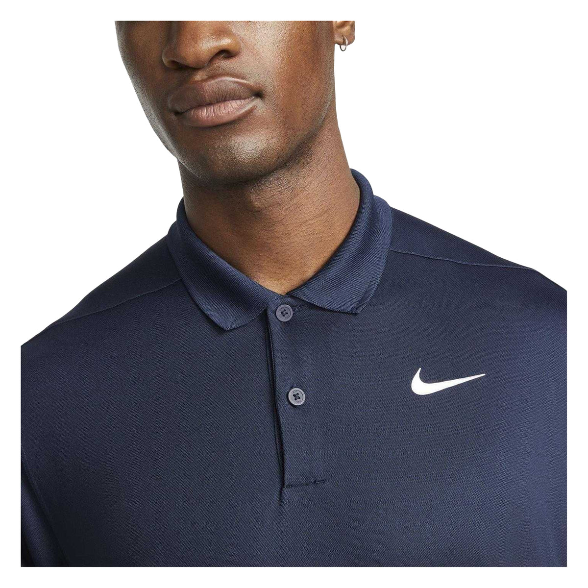 Navy-White - Side - Nike Mens Victory Dri-FIT Golf Polo Shirt