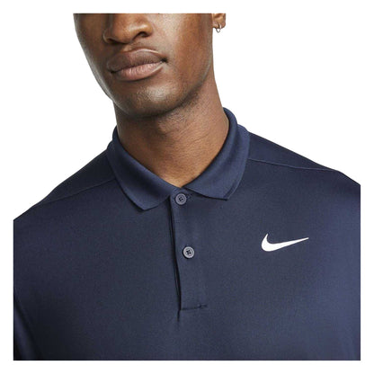 Navy-White - Side - Nike Mens Victory Dri-FIT Golf Polo Shirt