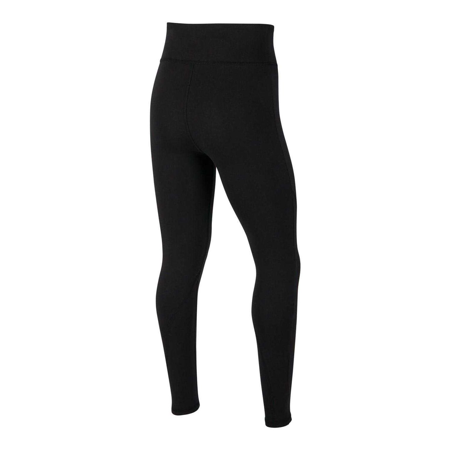 Black-White - Back - Nike Girls High Waist Leggings