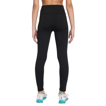Black-White - Back - Nike Girls One Leggings