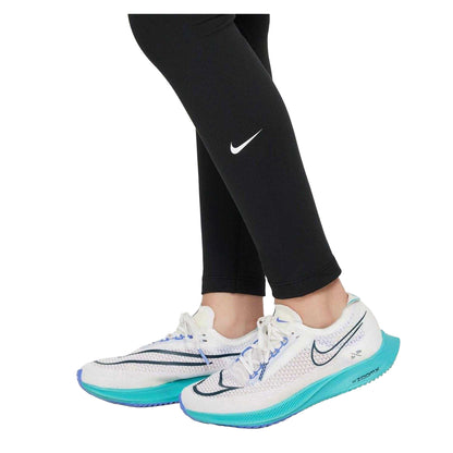 Black-White - Side - Nike Girls One Leggings
