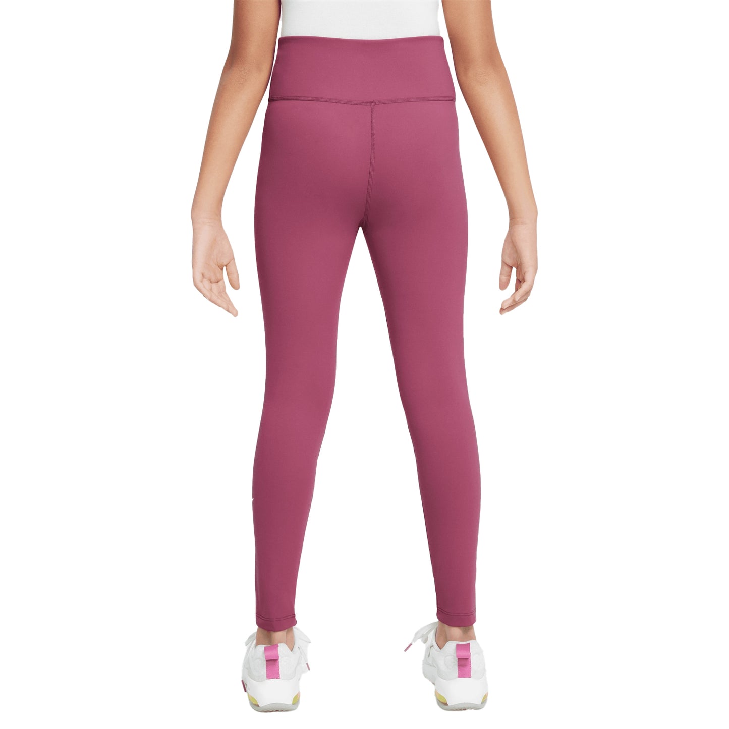 Medium Pink - Back - Nike Girls One Leggings