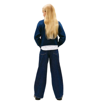 Night Navy - Back - Tommy Hilfiger Childrens-Kids Heritage Boxy Jumper